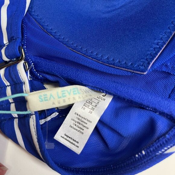 Sea Level Swim Australia Chamarel Square Neck Twist Front Bra Top. US 6 Swimsuit - Picture 3 of 6